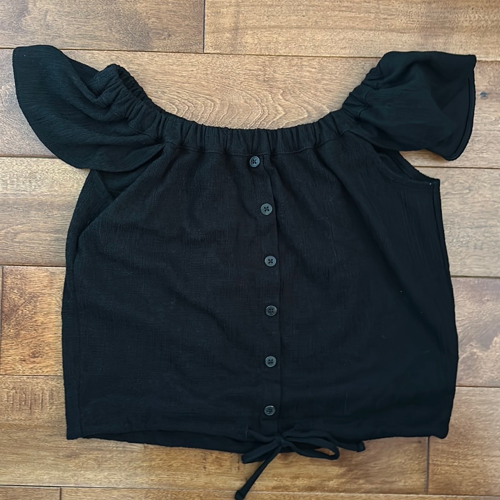 Madewell off the shoulder top - black. Size XS